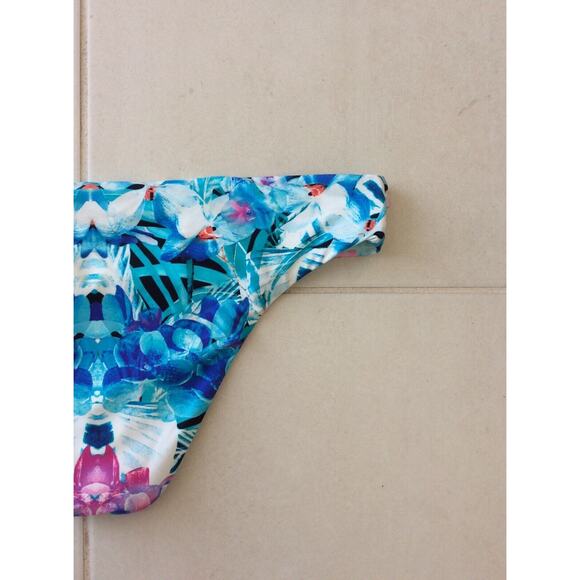 Bar III Bikini Bottom Plaid Floral Swimwear SNAGS FLAW - Picture 6 of 7